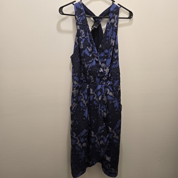 Greylin Blue and Black Mini Dress with Modern Elegance - Picture 2 of 6